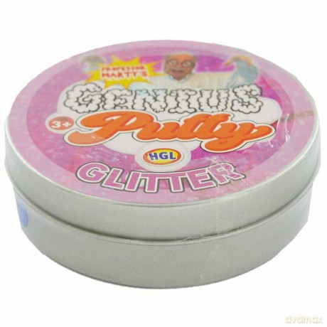 Magiczna plastelina genius putty 100g glitter metalowa puszka