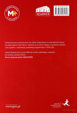 Matematyka z plusem podręcznik do liceum i technikum dla klasy 1 zakres podstawowy - Małgorzata Dobrowolska, Marcin Karpiński, Jacek Lech [KSIĄŻKA]