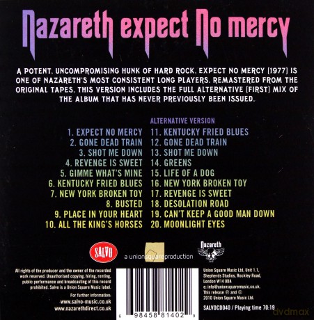 Nazareth: Expect No Mercy (digipack) [CD]