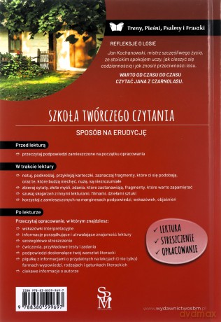 Treny, pieśni, psalmy i fraszki. Lektura z opracowaniem - Jan Kochanowski [KSIĄŻKA]