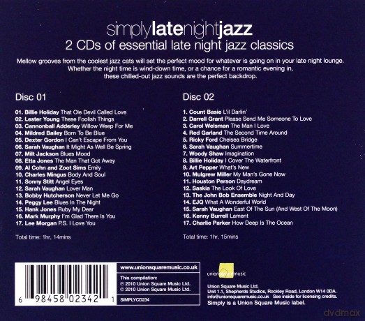 Various Artists: Simply Late Night Jazz [2CD]