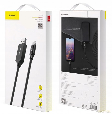 Baseus kabel Artistic (typ-c | 5m) 3A czarny