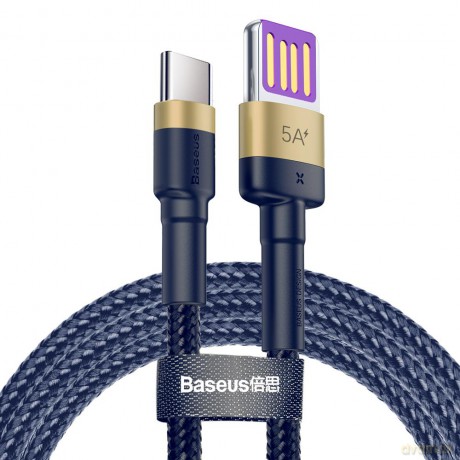 Baseus kabel Cafule HW QC (typ-C | 1 m) złoto niebieski 40W