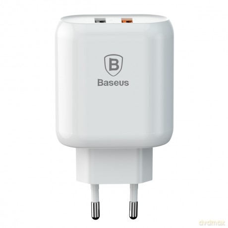 Baseus ładowarka sieciowa Bojure QC 3.0 2 USB biała