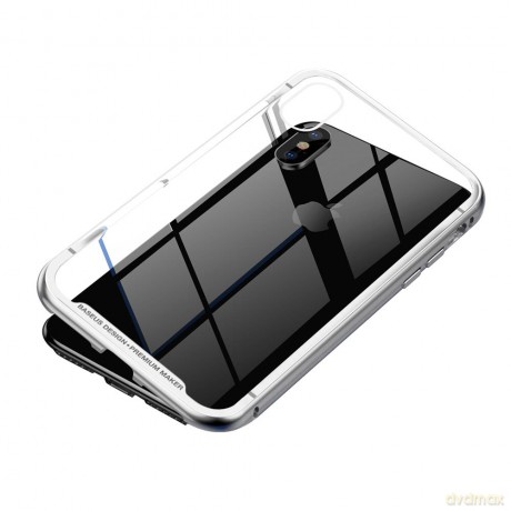 Baseus nakładka Magnetite do iPhone X/ iPhone XS srebrna
