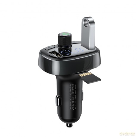 Baseus transmiter FM T-Type Bluetooth MP3 ładowarka samochodowa tarnish