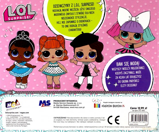 L.O.L. Surprise. Baw się modą. Projektowanie i kolor. (LOL Surprise) [KSIĄŻKA]