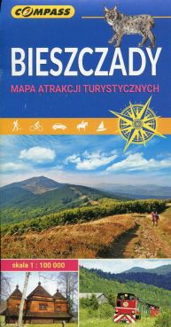 Mapa atrakcji turystycznych - Bieszczady 1:100 000
