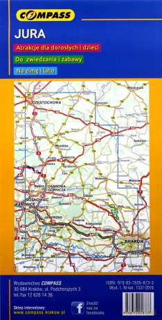 Mapa atrakcji turystycznych - Jura 1:100 000
