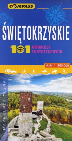 Mapa atrakcji turystycznych - Świętokrzyskie 1:200 000