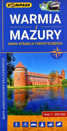 Mapa atrakcji turystycznych - Warmia i Mazury 1:225 000