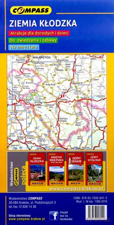 Mapa atrakcji turystycznych - Ziemia Kłodzka 1:100 000
