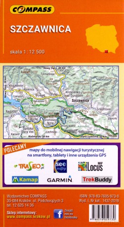 Mapa kieszonkowa - Szczawnica 1:12 500