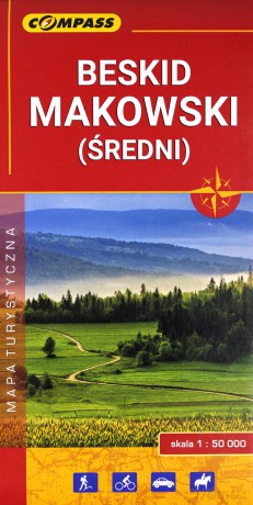 Mapa turystyczna - Beskid Makowski (średni)