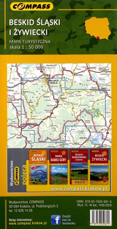 Mapa turystyczna - Beskid Śląski i Żywiecki 1:50 000