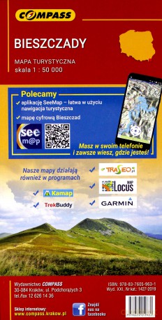 Mapa turystyczna - Bieszczady 1:50 000