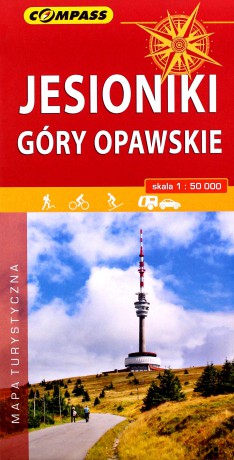 Mapa turystyczna - Jesioniki, Góry Opawskie
