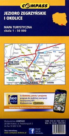 Mapa turystyczna - Jezioro Zegrzyńskie i okolice