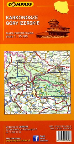 Mapa turystyczna - Karkonosze, Góry Izerskie 1:35 000
