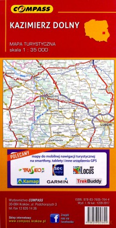 Mapa turystyczna - Kazimierz Dolny 1:35 000