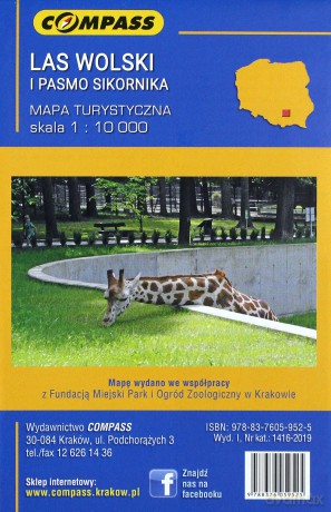 Mapa turystyczna - Las Wolski i Pasmo Sikornika 1:10 000