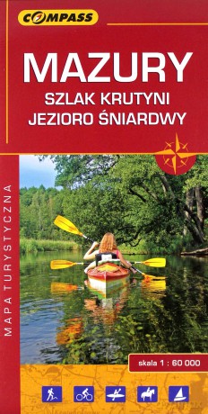 Mapa turystyczna - Mazury, Szlak Krutyni...