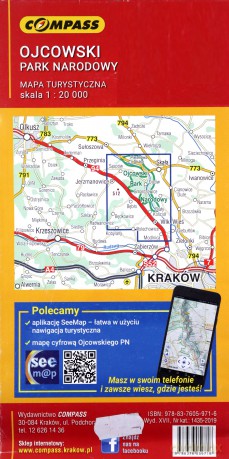 Mapa turystyczna - Ojcowski PN 1:20 000