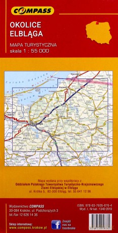 Mapa turystyczna - Okolice Elbląga 1:55 000