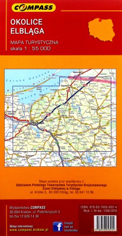 Mapa turystyczna - Okolice Elbląga 1:55 000