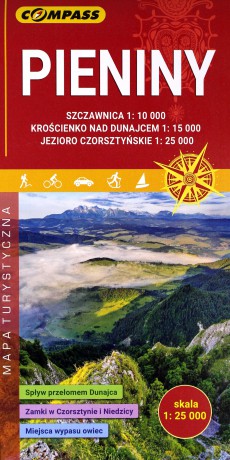 Mapa turystyczna - Pieniny 1:25 000