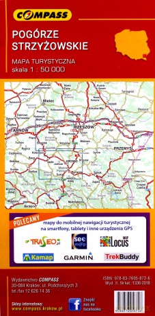 Mapa turystyczna - Pogórze Strzyżowskie 1:50 000