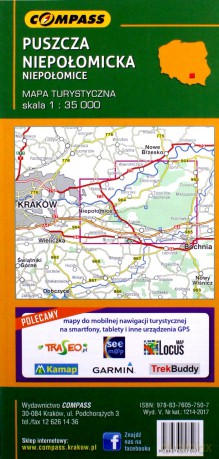 Mapa turystyczna - Puszcza Niepolomicka, Niepołomice