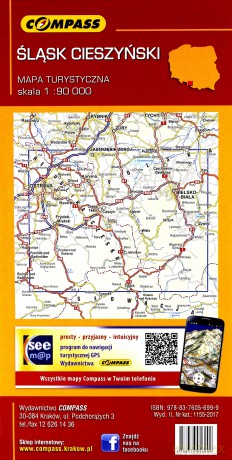 Mapa turystyczna - Śląsk Cieszyński 1:90 000