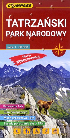 Mapa turystyczna - Tatrzański PN 1:30 000