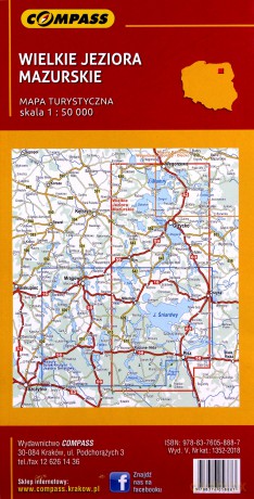 Mapa turystyczna - Wielkie Jeziora Mazurskie