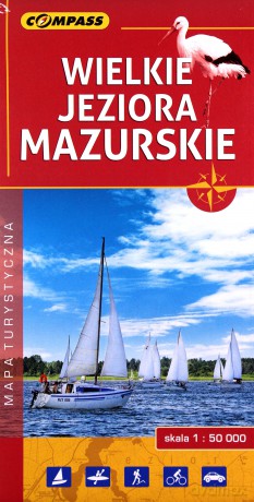Mapa turystyczna - Wielkie Jeziora Mazurskie