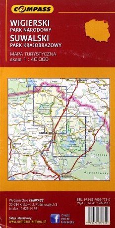 Mapa turystyczna - Wiguerski PN, Suwalski PK