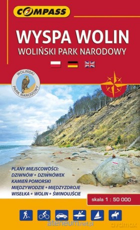 Mapa turystyczna - Wyspa Wolin, Woliński PN 1:50 000