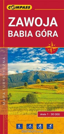 Mapa turystyczna - Zawoja, Babia Góra 1:30 000