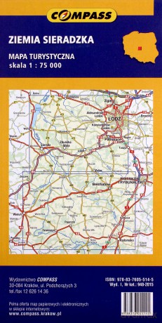 Mapa turystyczna - Ziemia Sieradzka 1:75 000
