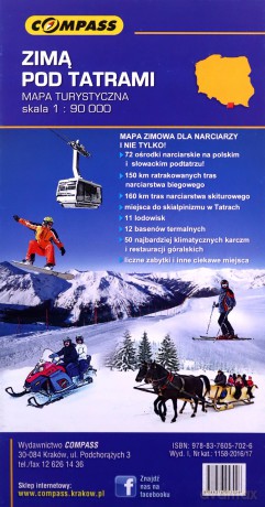 Mapa turystyczna - Zima pod Tatrami 1:90 000