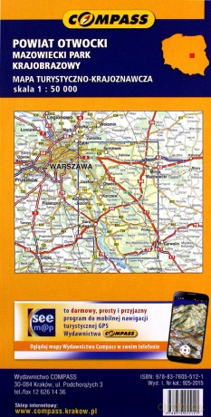 Mapa turystyczno-krajoznawcza - Powiat Otowcki 1:50 000