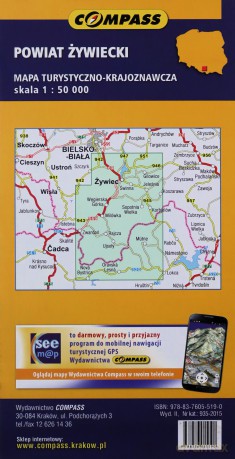 Mapa turystyczno-krajoznawcza - Powiat Żywiecki 1:60 000