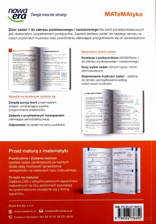 MATeMAtyka LO 1 zakres podstawowy i rozszerzony zbiór zadań [KSIĄŻKA]