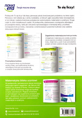 Matematyka Zasadnicza szkoła zawodowa 1 To się liczy! Podręcznik - Karolina Wej, Wojciech Babiański [KSIĄŻKA]
