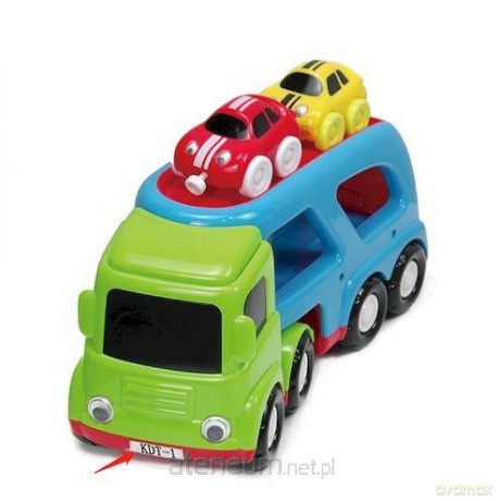 Mówiące auto z lawetą niebieskie