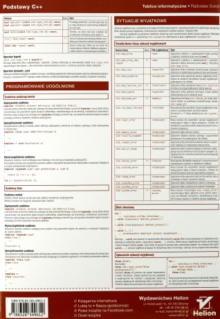 Tablice informatyczne. Podstawy C++ [KSIĄŻKA]