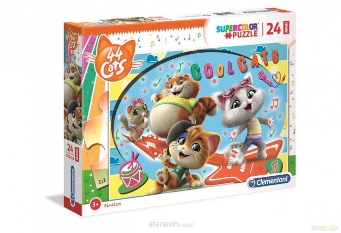 Clementoni 24 el. Maxi 44 el. koty - Cool cats [PUZZLE]