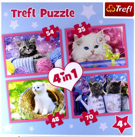 TREFL 4w1 Kocie zabawy [PUZZLE]