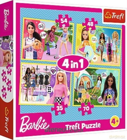 TREFL 4w1 W świecie Barbie [PUZZLE]